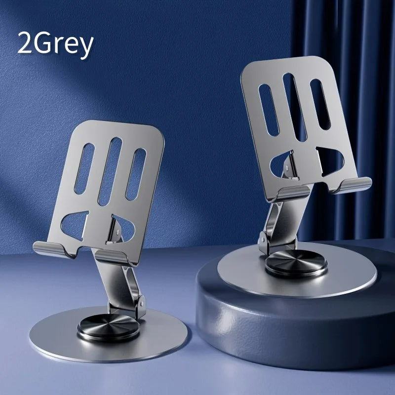 360° Rotating Aluminum Phone & Tablet Stand – Foldable Desk Holder