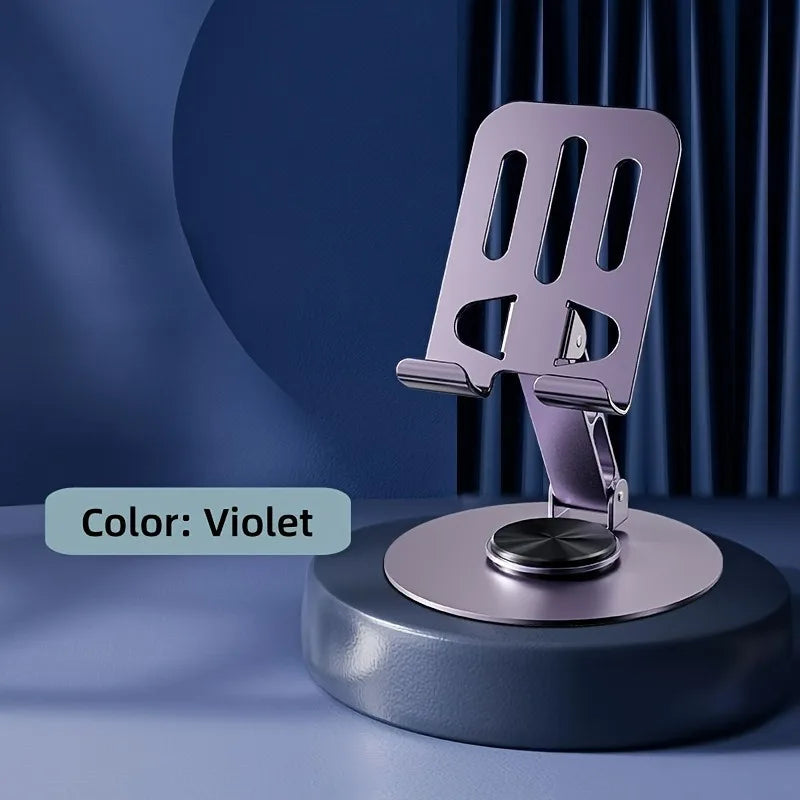 360° Rotating Aluminum Phone & Tablet Stand – Foldable Desk Holder
