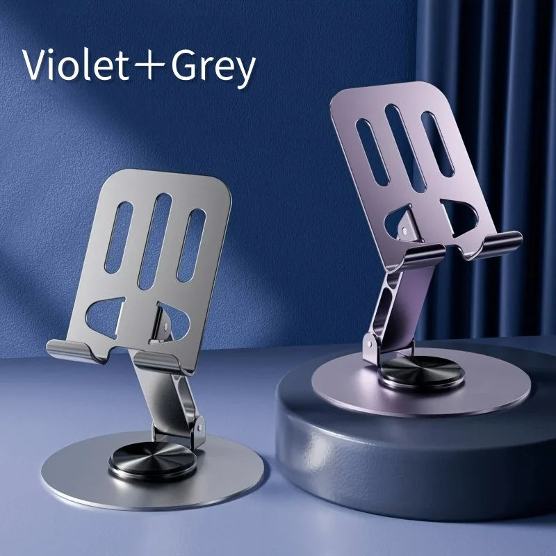360° Rotating Aluminum Phone & Tablet Stand – Foldable Desk Holder