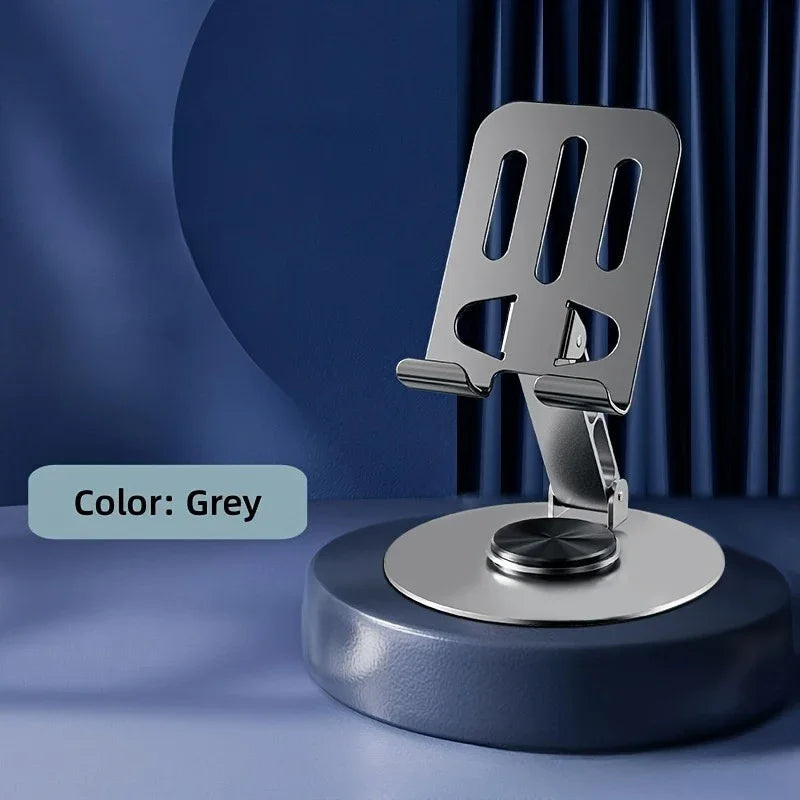 360° Rotating Aluminum Phone & Tablet Stand – Foldable Desk Holder