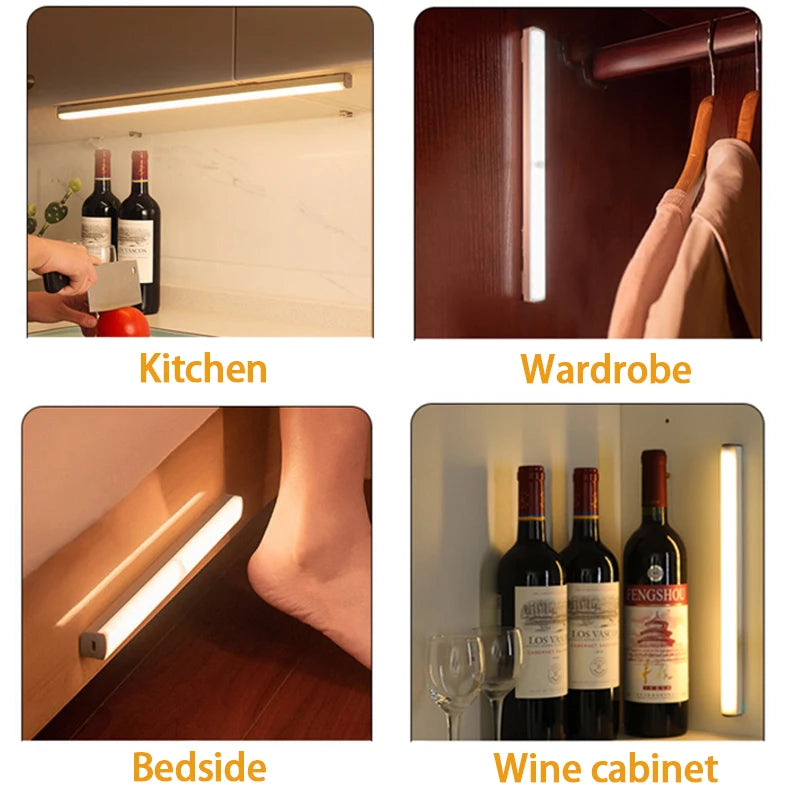 Motion Sensor Cabinet Light – Rechargeable USB-C Magnetic LED Bar