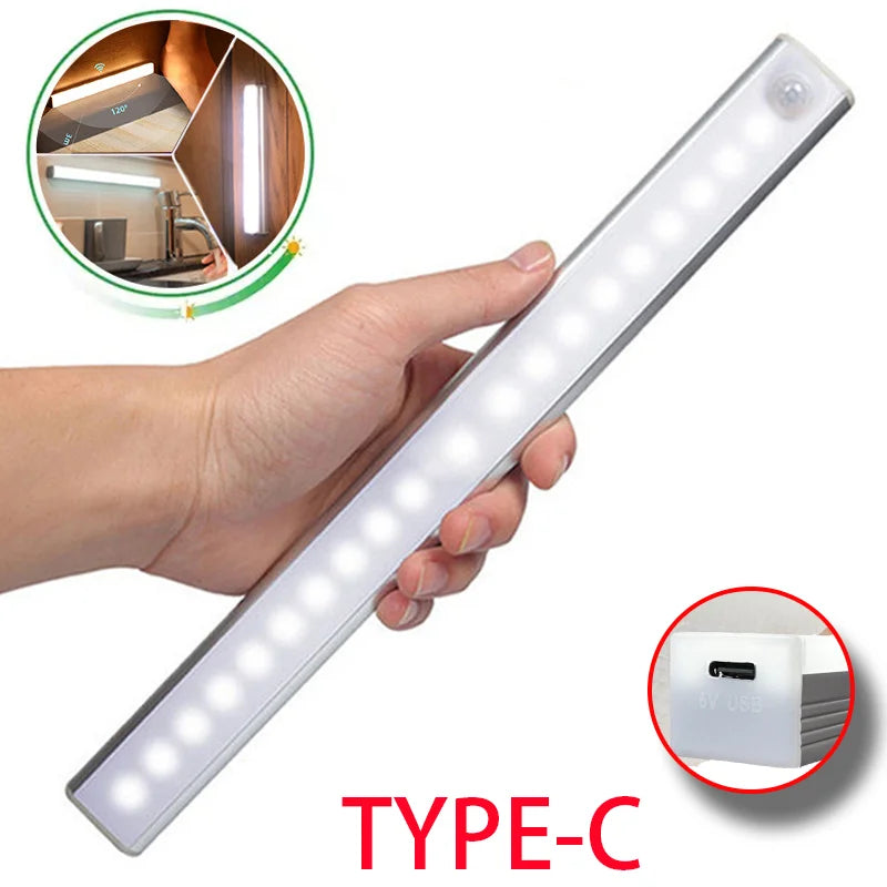 Motion Sensor Cabinet Light – Rechargeable USB-C Magnetic LED Bar
